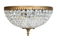 A Gilt Metal and Beaded Cut Glass Plafonnier