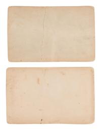 [WESTERN AMERICANA]. 2 cabinet cards ft. aftermath of the Miles City, MT, flood by L.A. Huffman.