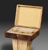 A Regency Tortoiseshell Veneered Sewing Table