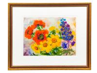 Marc Velten, (German, b. 1924), Poppies, Calendulae and Delphiniums, 1988