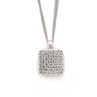 WHITE GOLD AND DIAMOND LOCKET