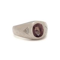 ALEXANDRITE AND DIAMOND RING