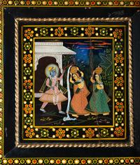 A Pair of Indian Painted Doors