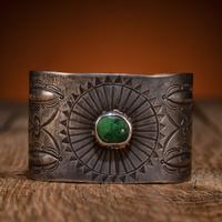 Navajo Silver and Turquoise Cuff Bracelet