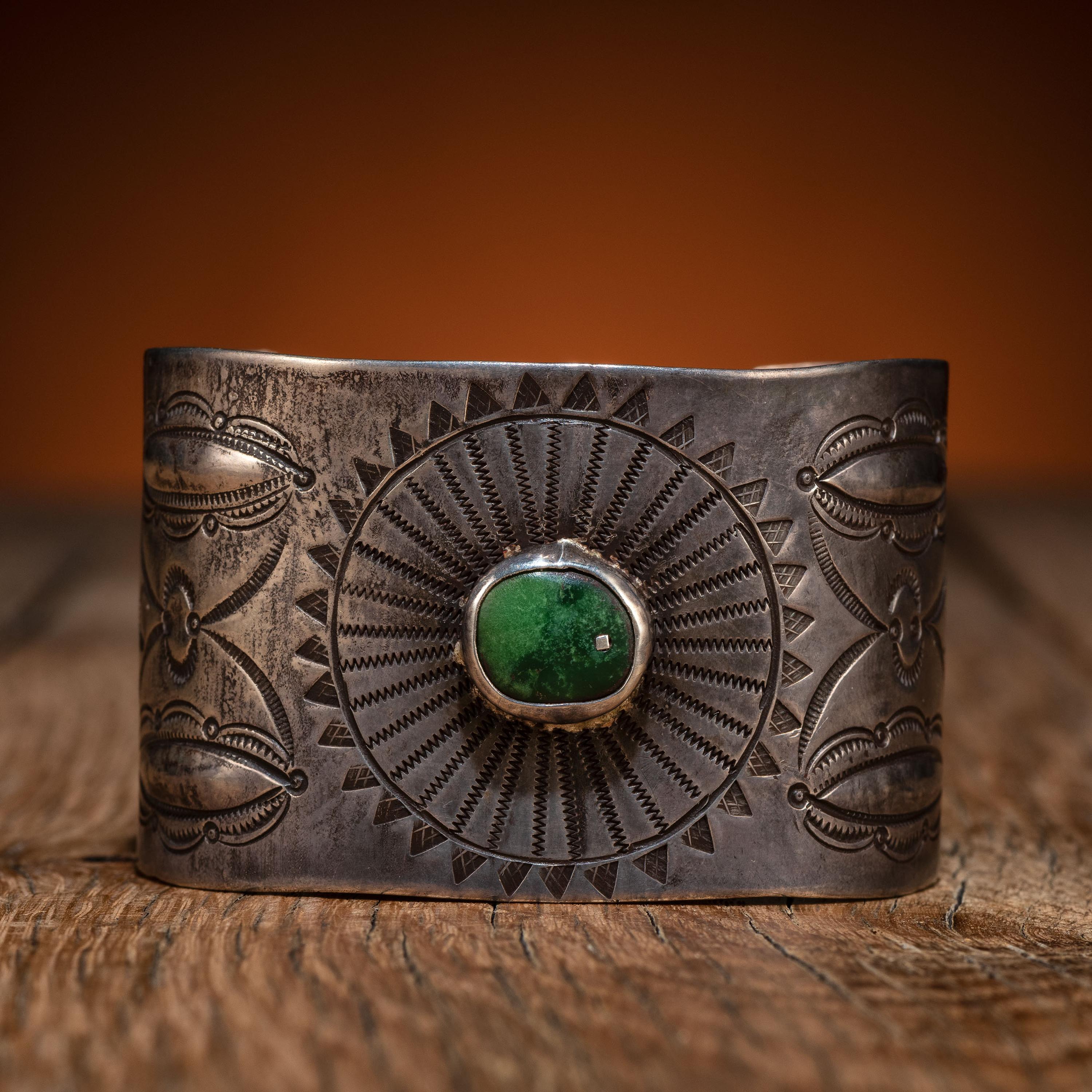 Navajo Silver and Turquoise Cuff Bracelet