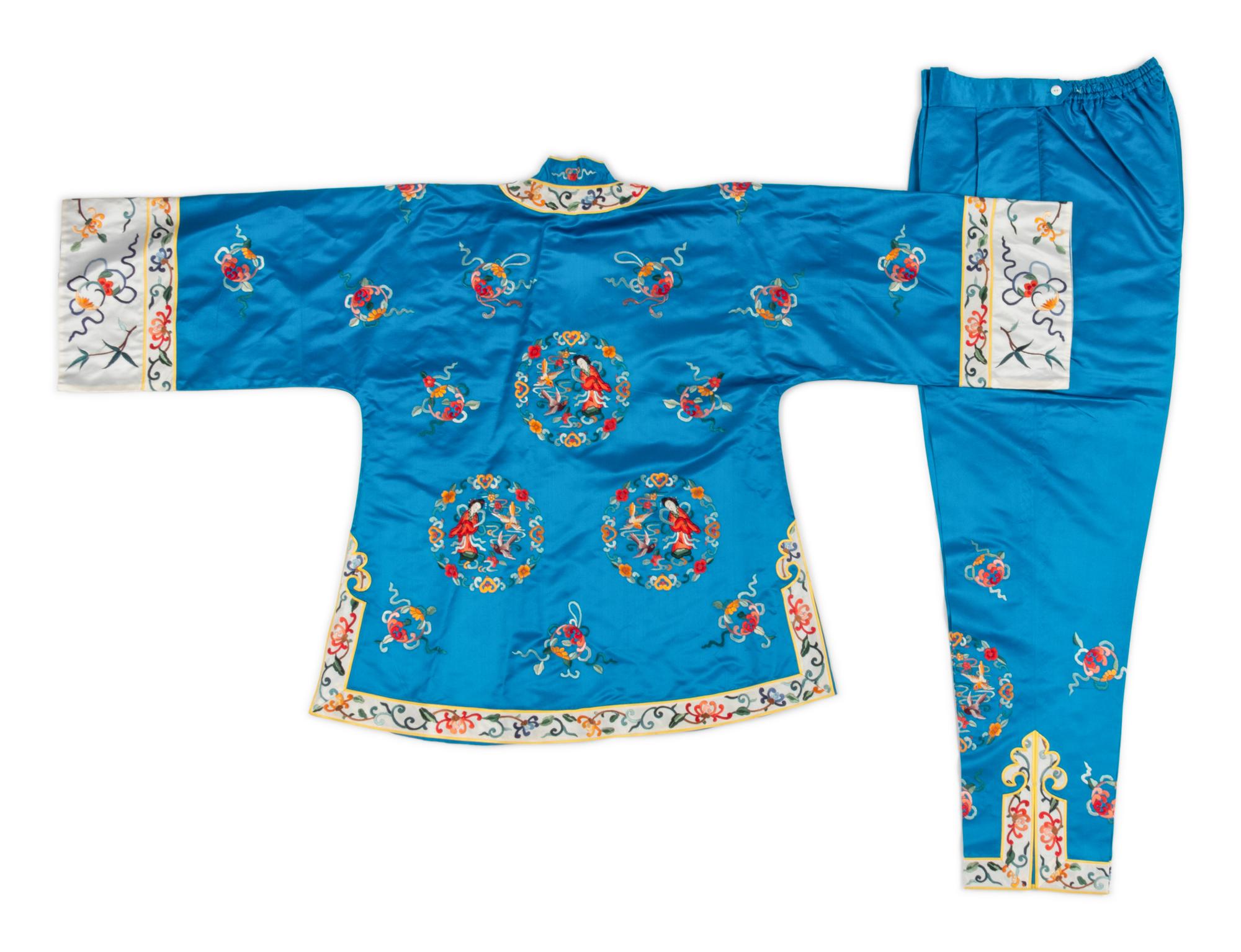 Three Chinese Silk Embroidered Lady's Articles
