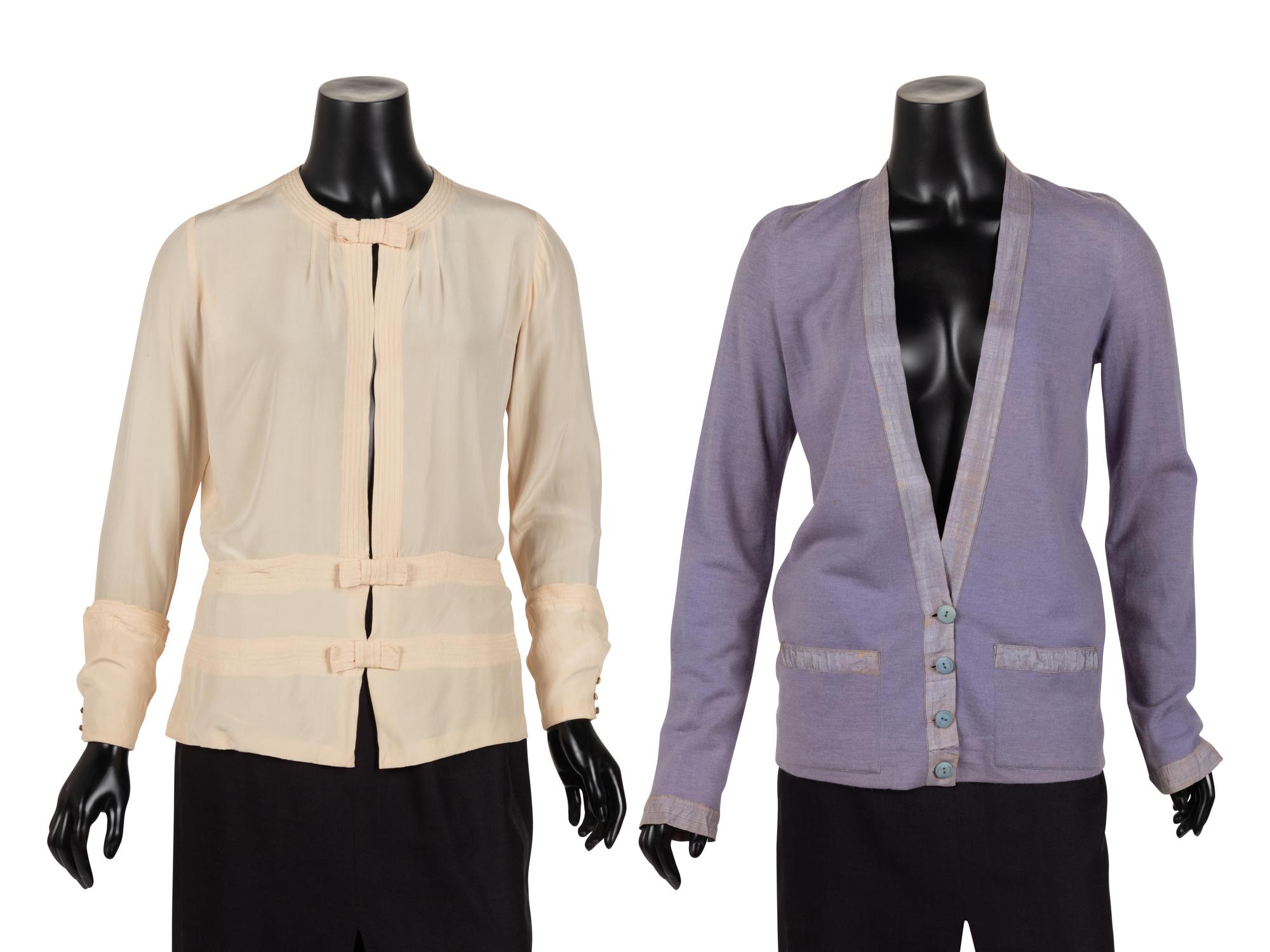 Two Designer Tops: One Jean Patou, One Knit Cardigan, 1920-30s