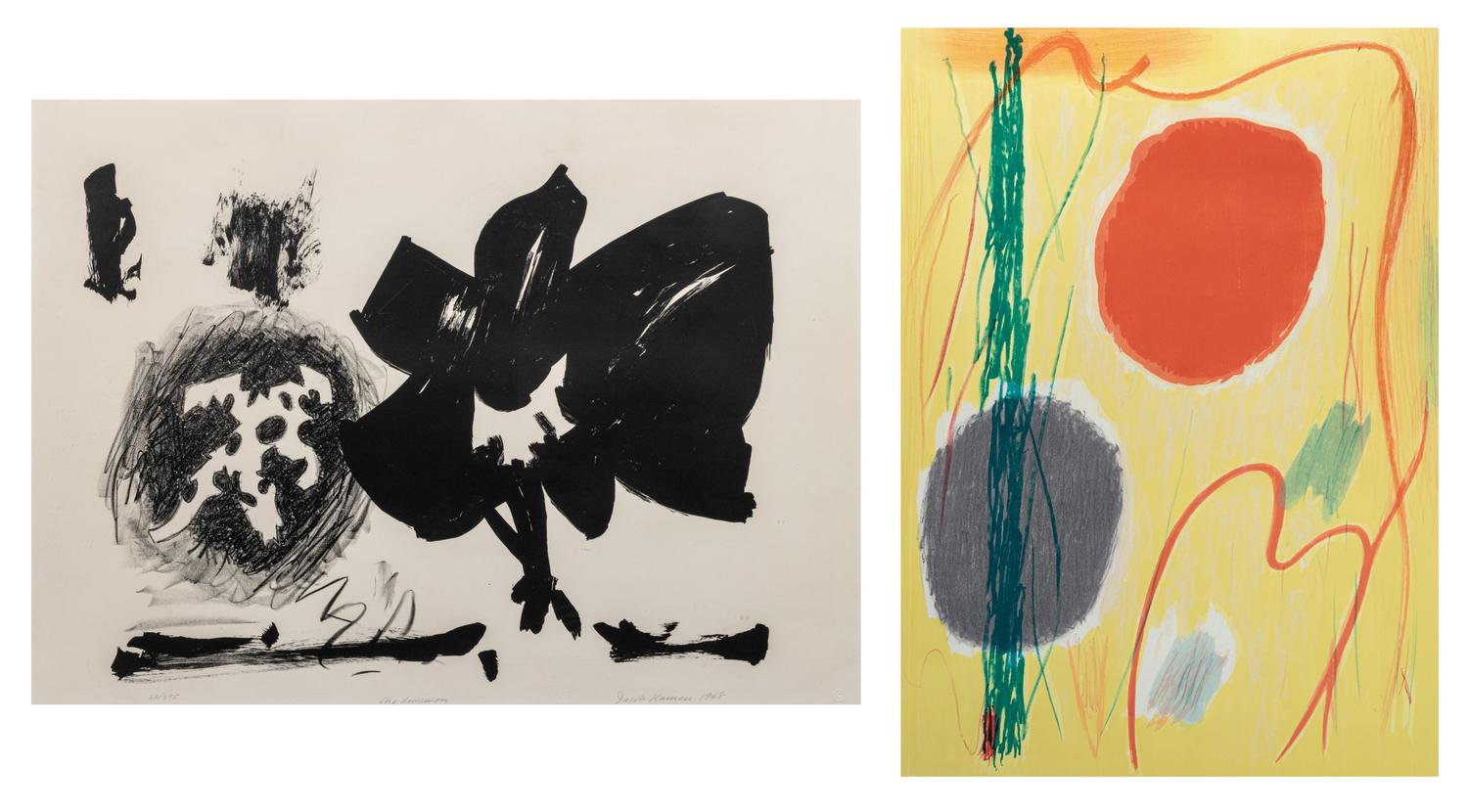 A Pair of Prints ( No Dominion , 1968 and Bright Surround, 1989)
