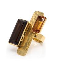 Robert Lee Morris, Smoky Quartz and Citrine Ring