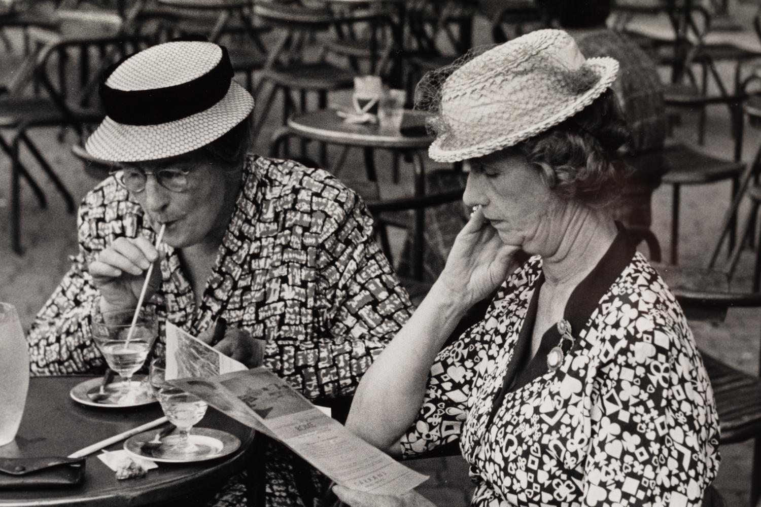 Ruth Orkin (1921-1985) Two American Tourists Waiting for Tour Bus, Rome, Italy, 1951
