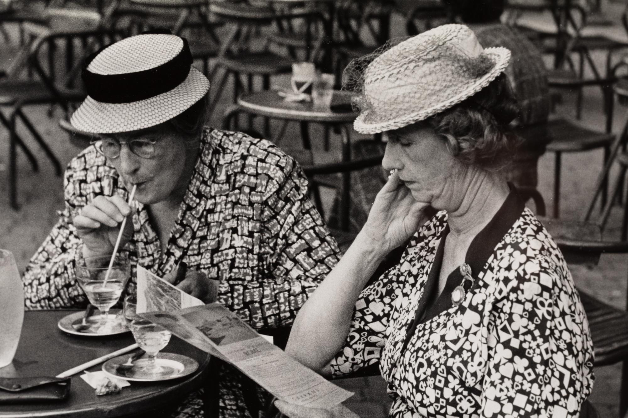 Ruth Orkin (1921-1985) Two American Tourists Waiting for Tour Bus, Rome, Italy, 1951