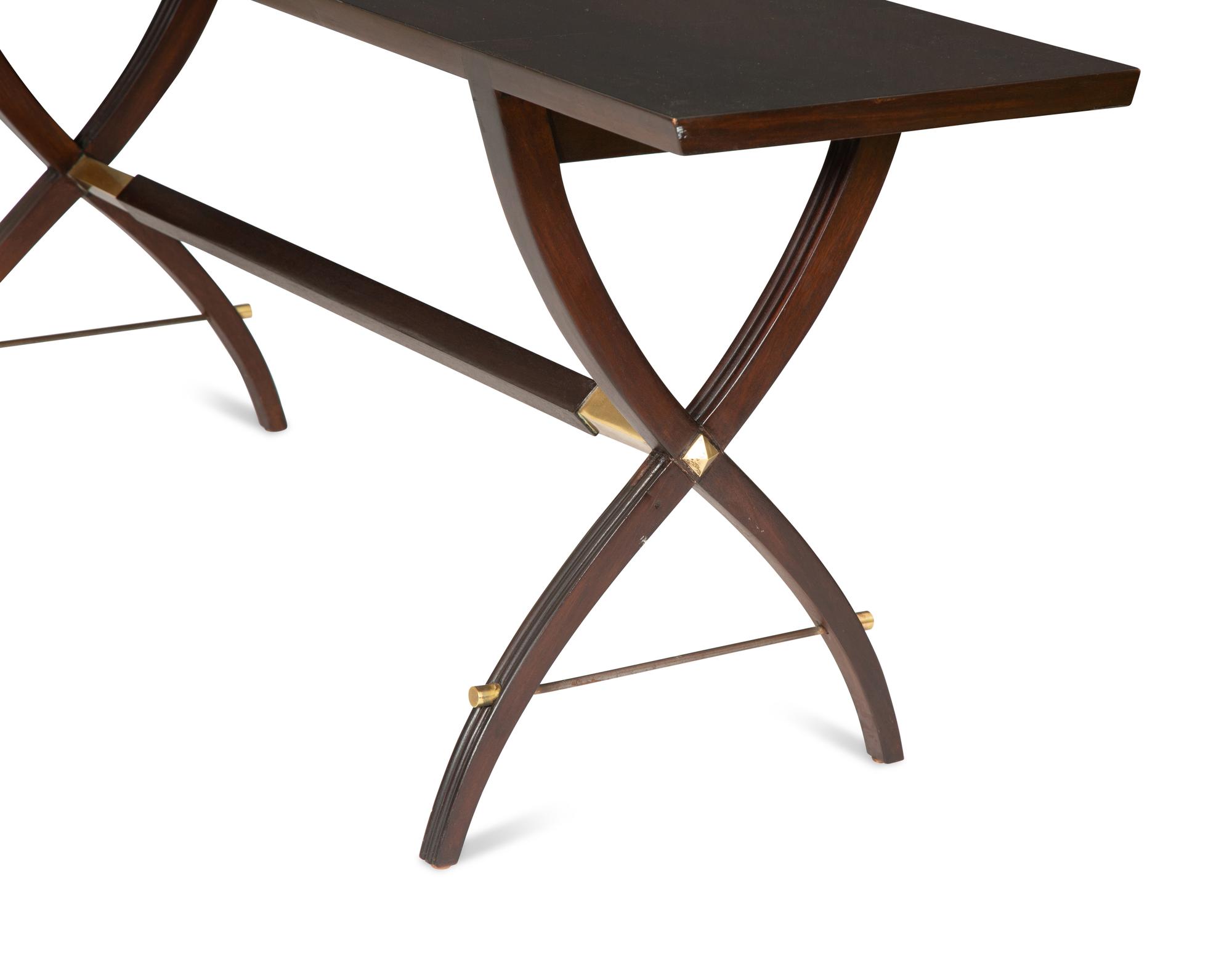 A Dunbar Mahogany Console Table with Gilt Metal Mounts
