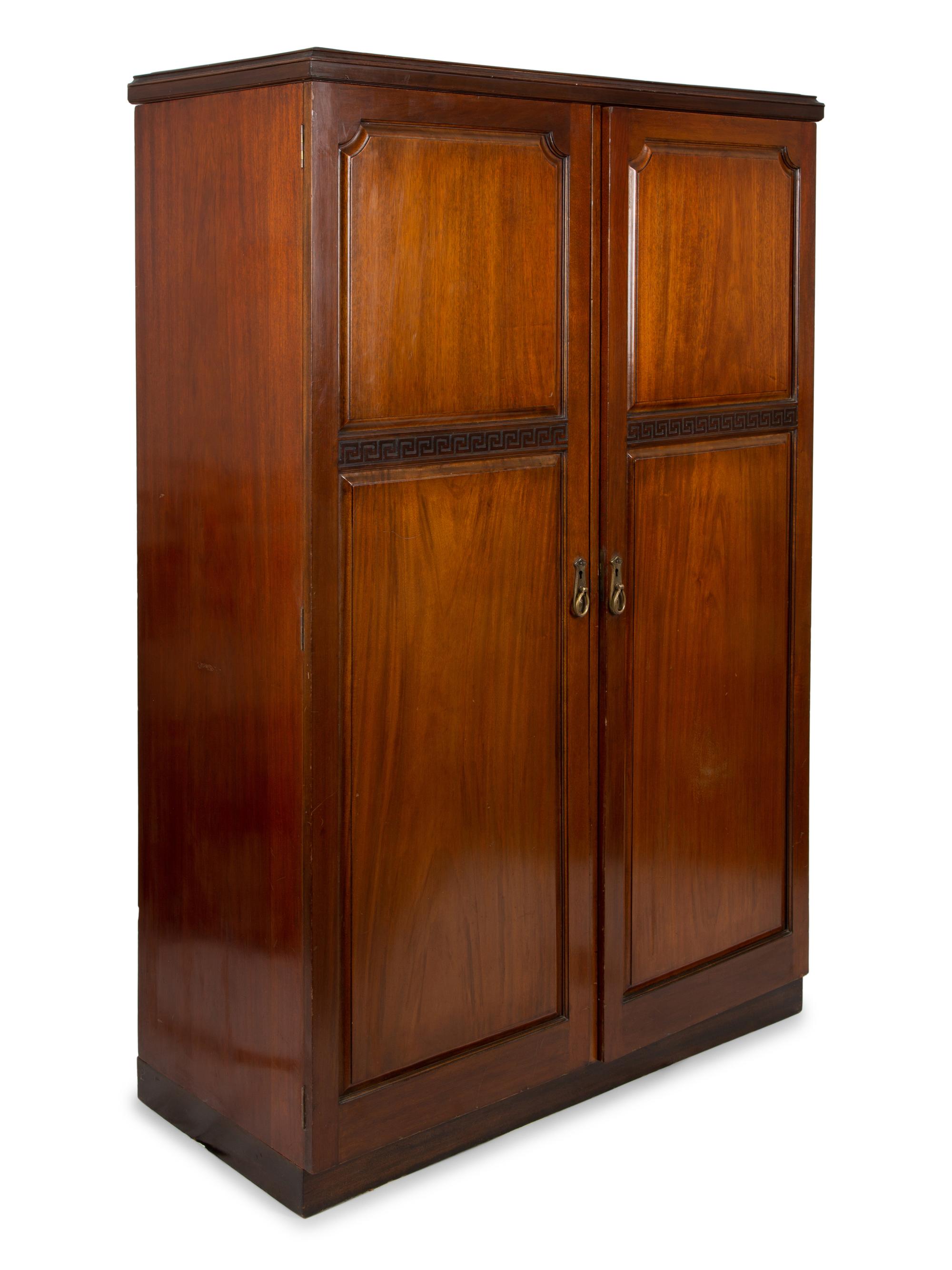A Mahogany Fitted Gentleman's Wardrobe — EARLY 20TH CENTURY