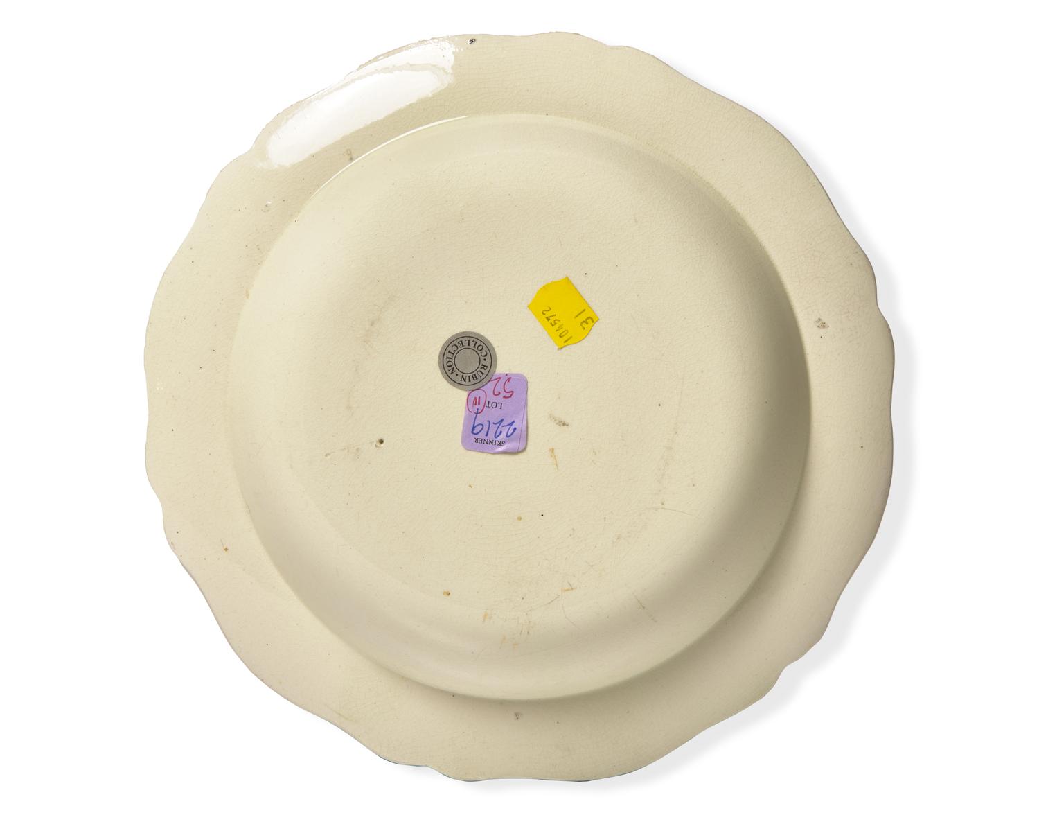 A Creamware Transfer-Decorated Plate
