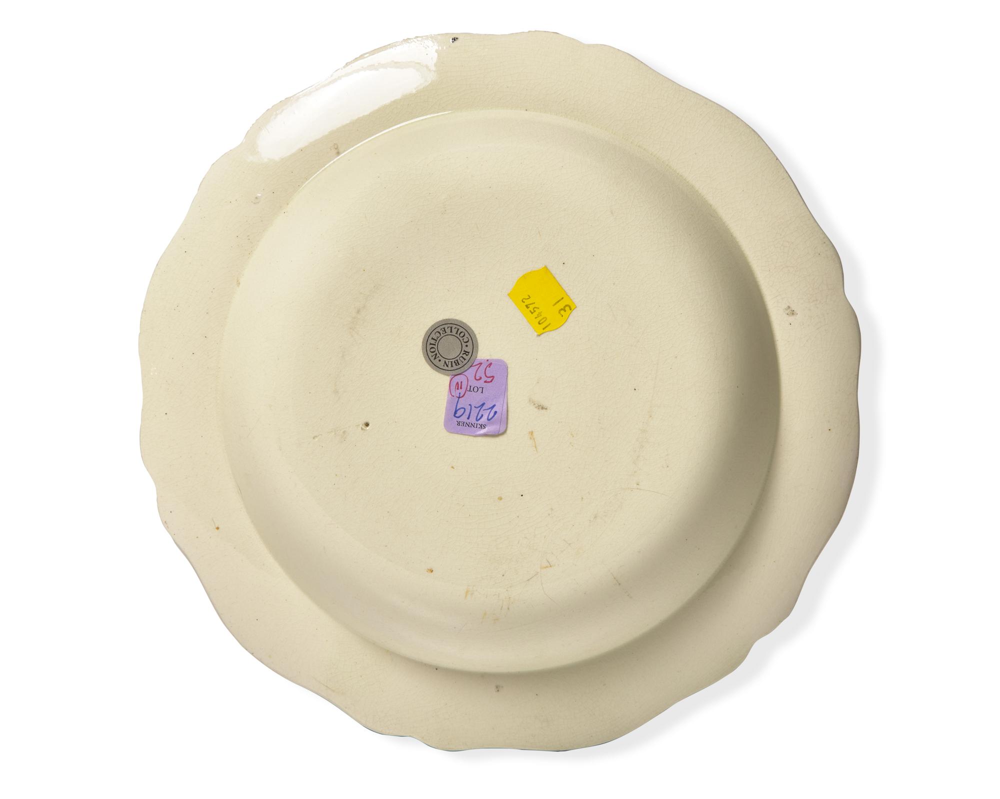 A Creamware Transfer-Decorated Plate