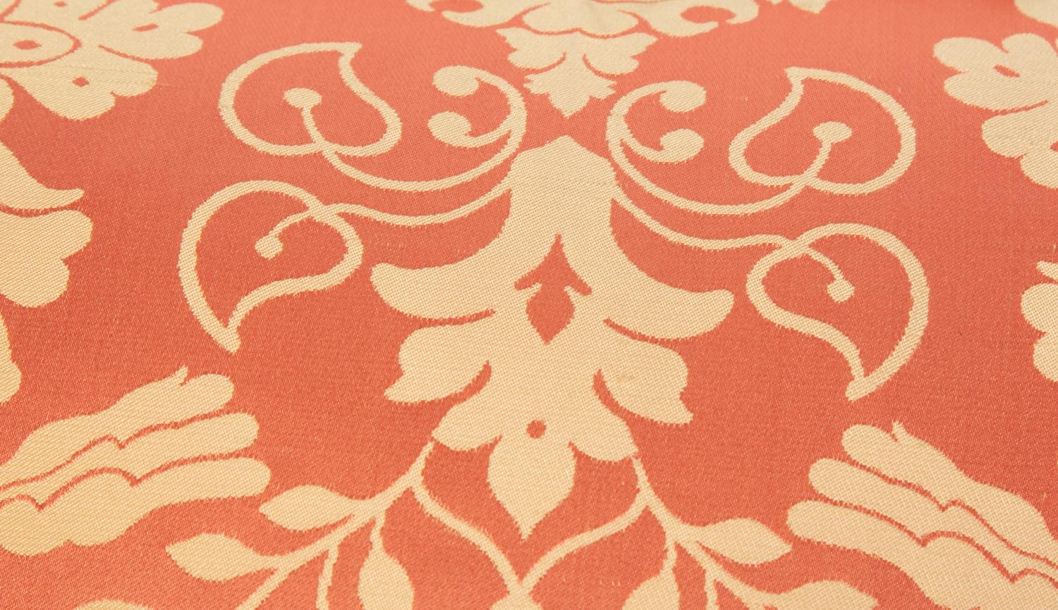 Four Pink Scalamandré Silk Damask and Velvet Pillows