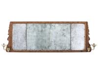 A George III Parcel Gilt Walnut Overmantel Mirror