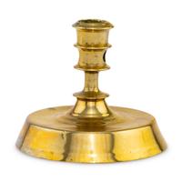 A Spanish Brass Candlestick