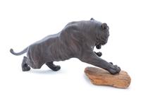 A Japanese Bronze Figure of a Tiger