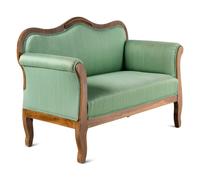 A Biedermeier Walnut Loveseat