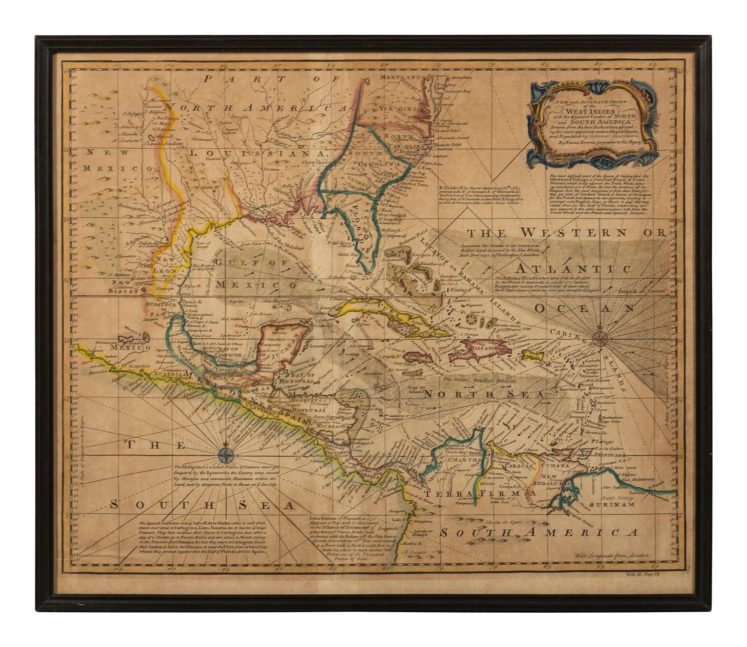 [CENTRAL AMERICA] Three maps of the Southeastern United States, the Caribbean, and Central America.