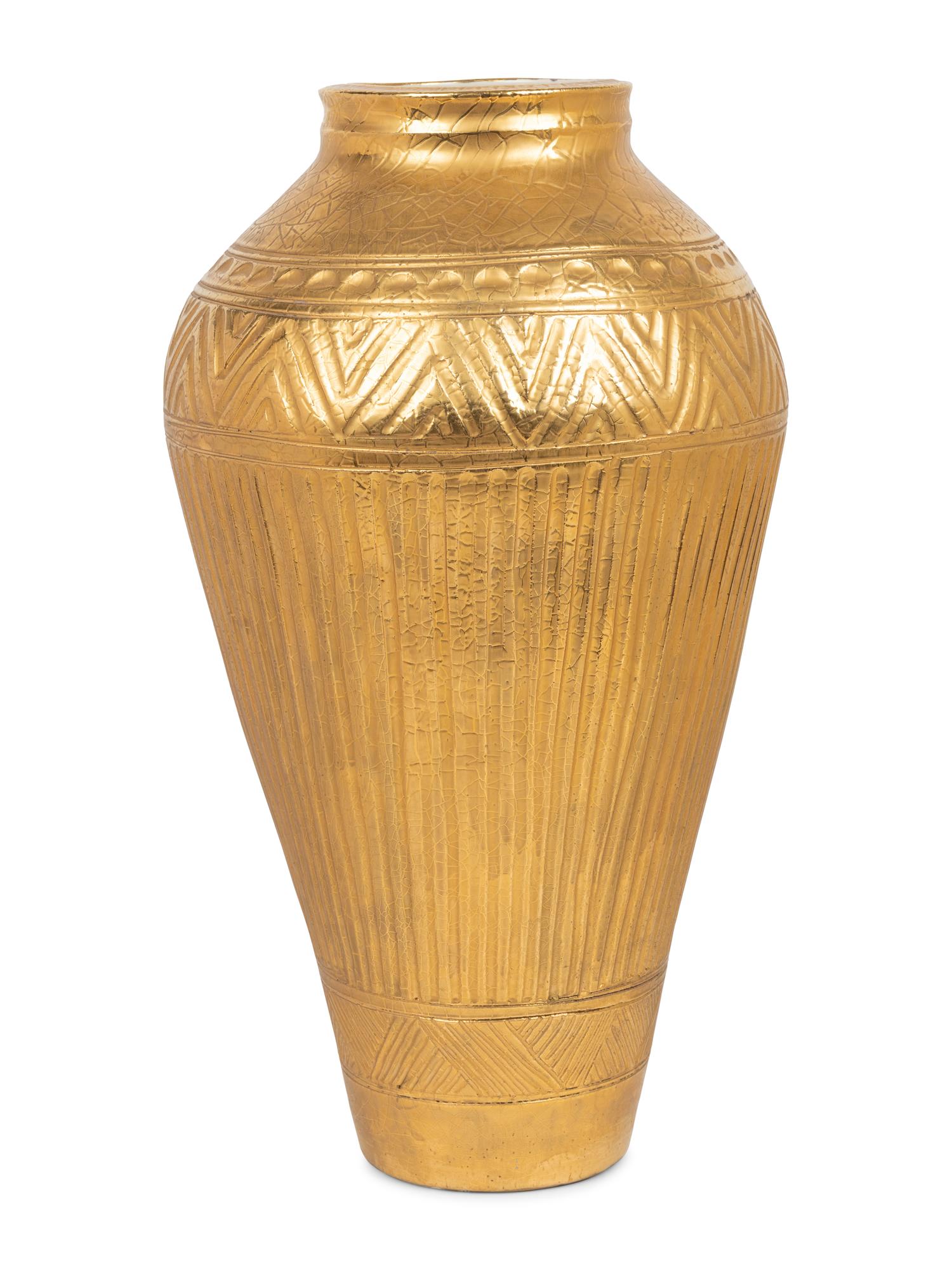 A Gilt Decorated Ceramic Vase