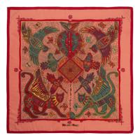 Two Hermès 90cm Silk/Cashmere Scarves