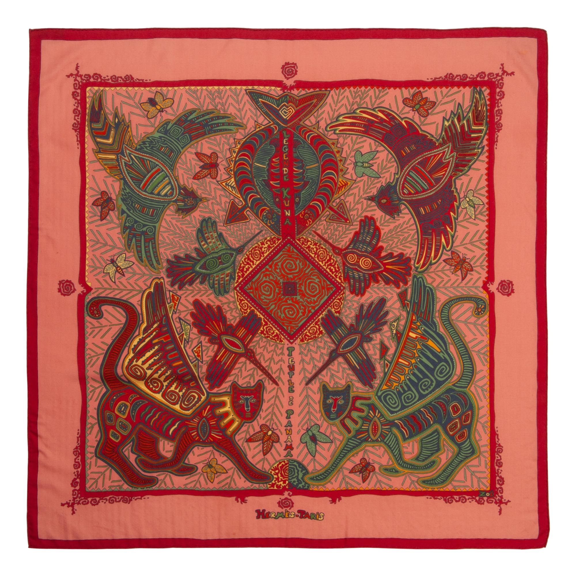 Two Hermès 90cm Silk/Cashmere Scarves
