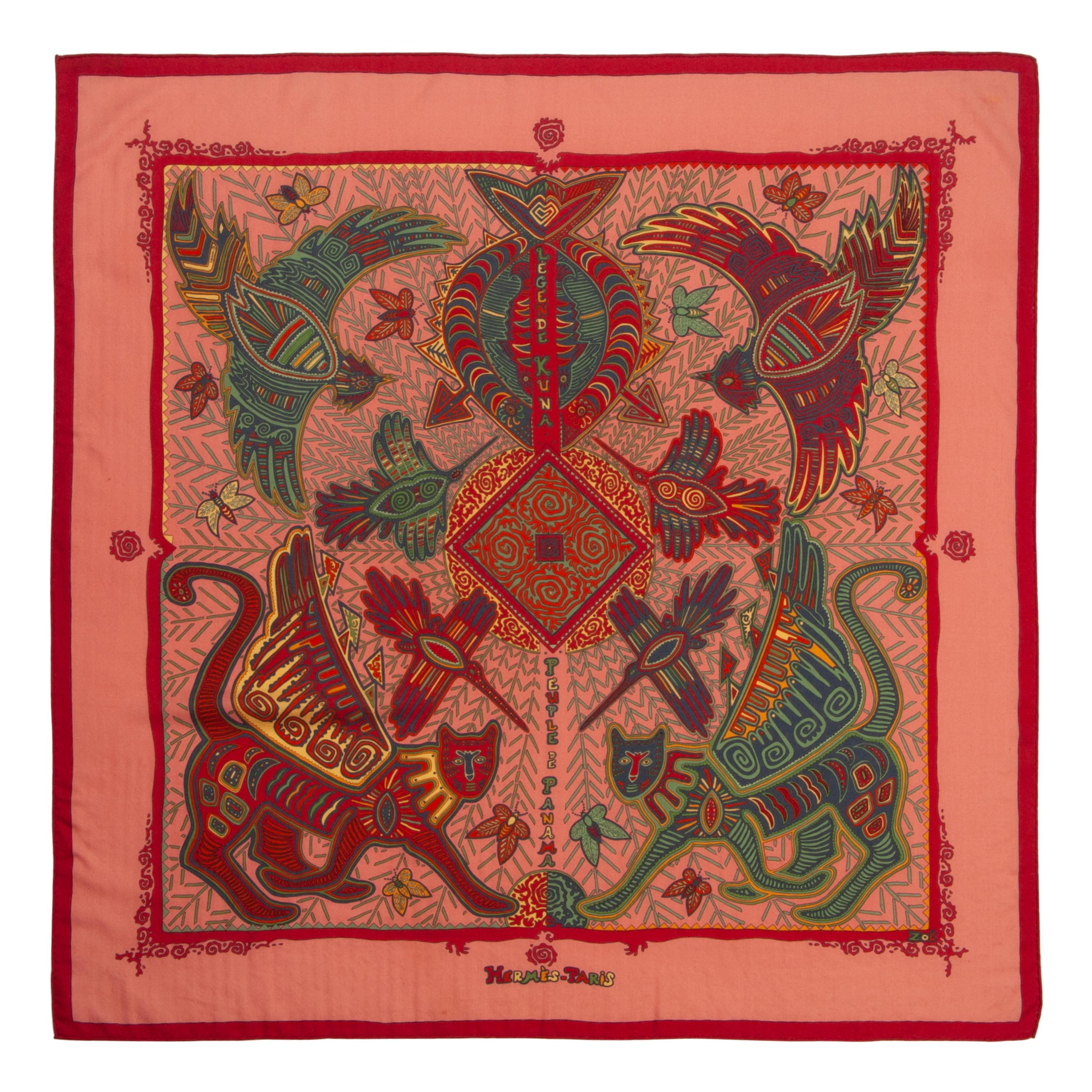 Two Hermès 90cm Silk/Cashmere Scarves