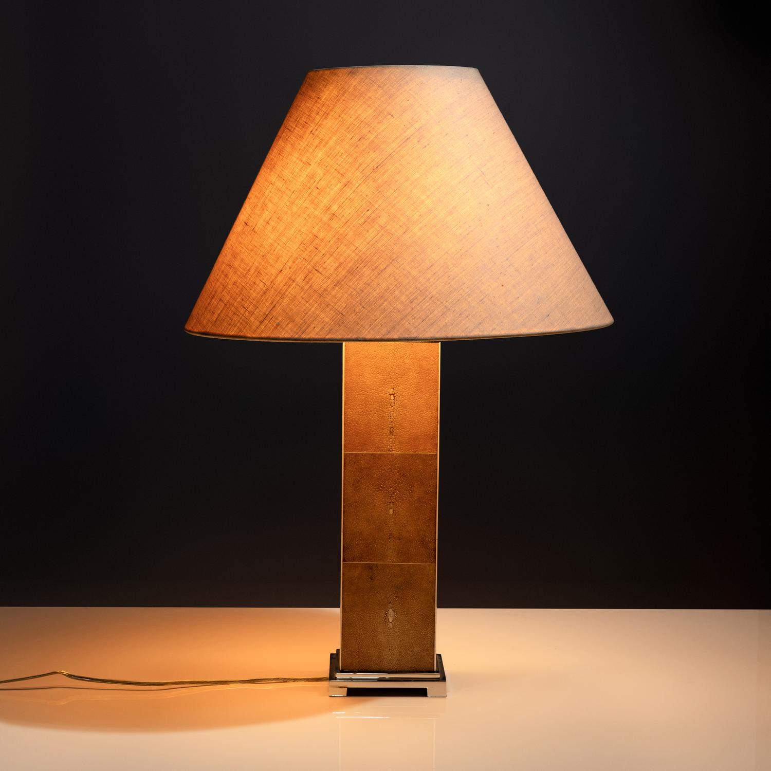 Shagreen table lamp, c. 1985