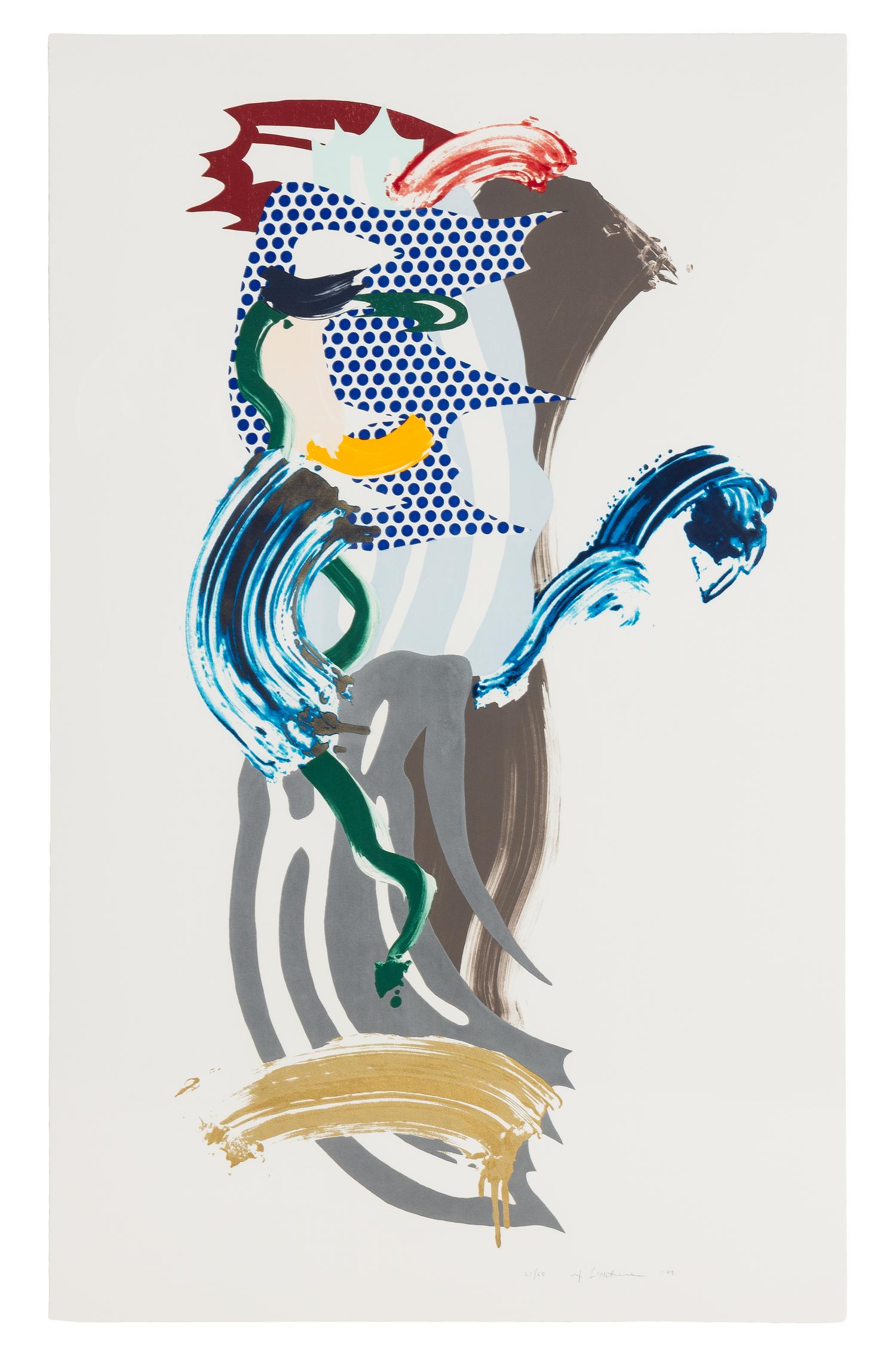 Blue Face (from Brushstroke Figures ), 1989