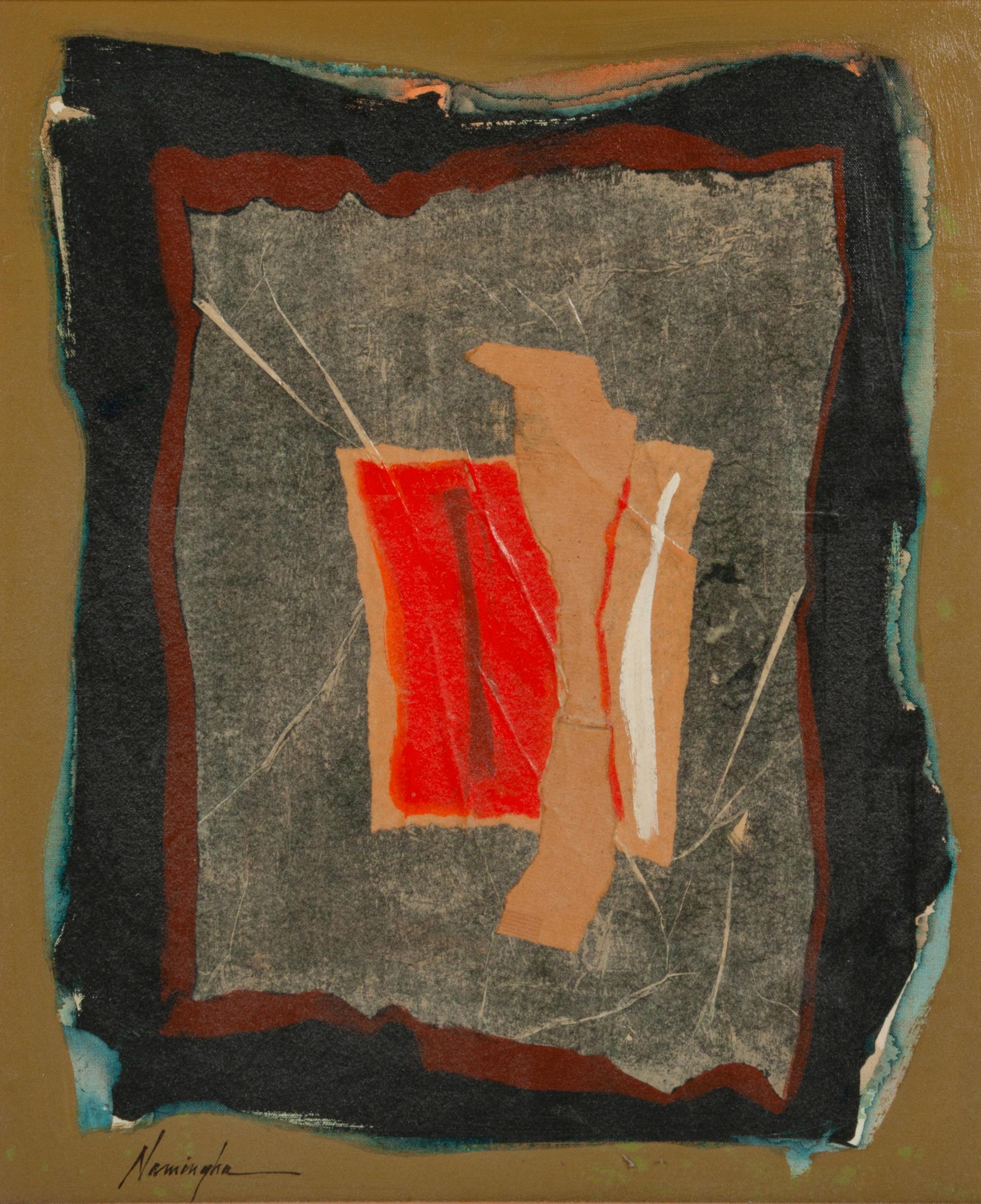 Pair of Abstract Paintings, oil on canvas