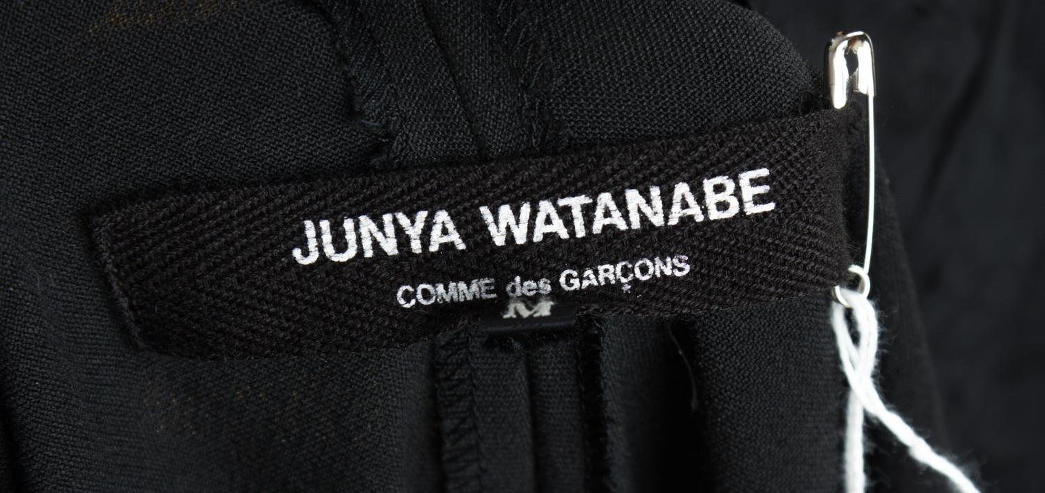 A Junya Wantanabe Black Layered Blouse, Size medium.