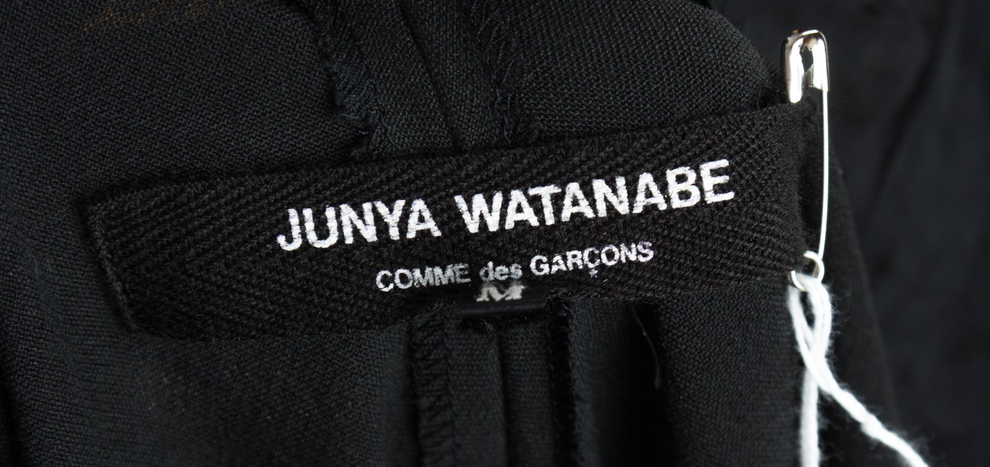 A Junya Wantanabe Black Layered Blouse, Size medium.