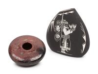 Santa Clara Sgraffito Pottery Jars