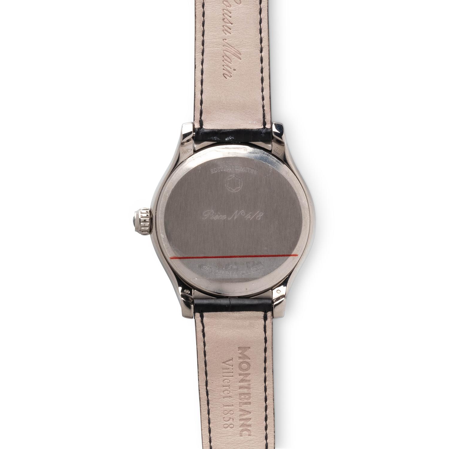 A RARE AND WELL-PRESERVED MONTBLANC, REF. M161301 18K WHITE GOLD LIMITED EDITION 'VILLERET' WRISTWATCH