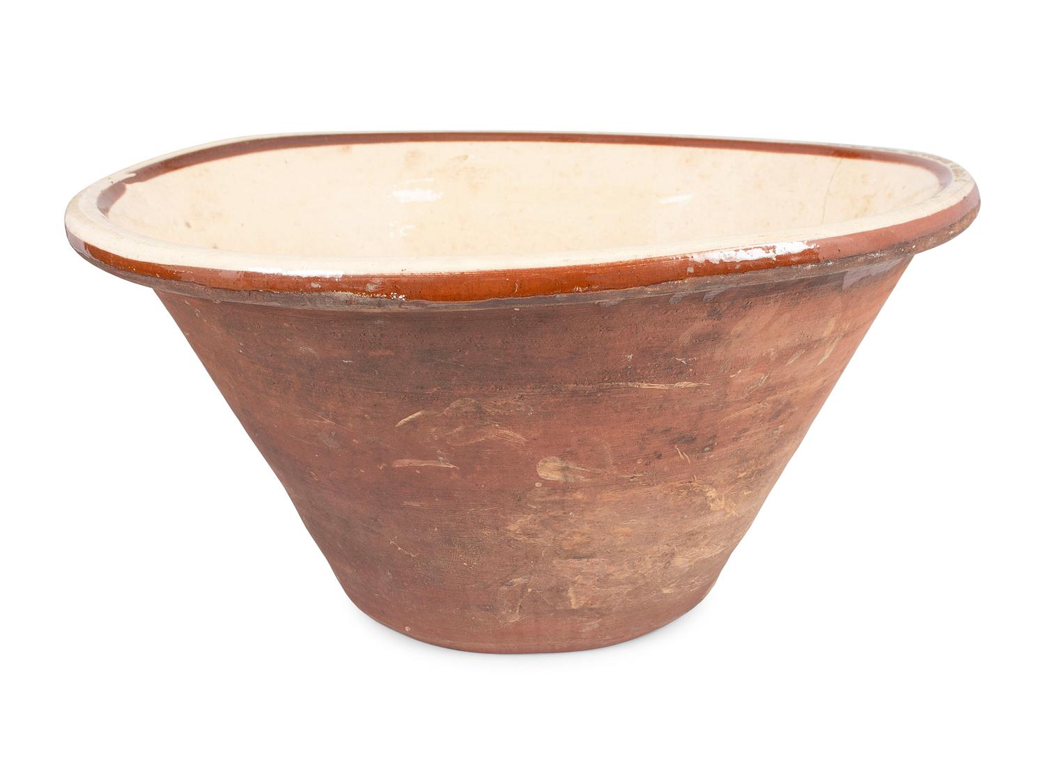 Three Redware Mixing Bowls