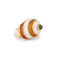 ENAMEL AND SERPENTINE RING