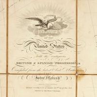 Map of the United States with the contiguous British & Spanish Possessions Compiled from the latest & best authorities. Philadelphia John Melish (Scottish/American 1771-1822) First Edition, 5th State (Ristow), 1816