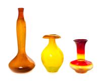 A Blenko Glass Decanter Height of tallest 25 inches. — 20TH CENTURY
