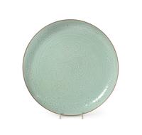 A Large Carved Celadon Glazed Porcelain Charger