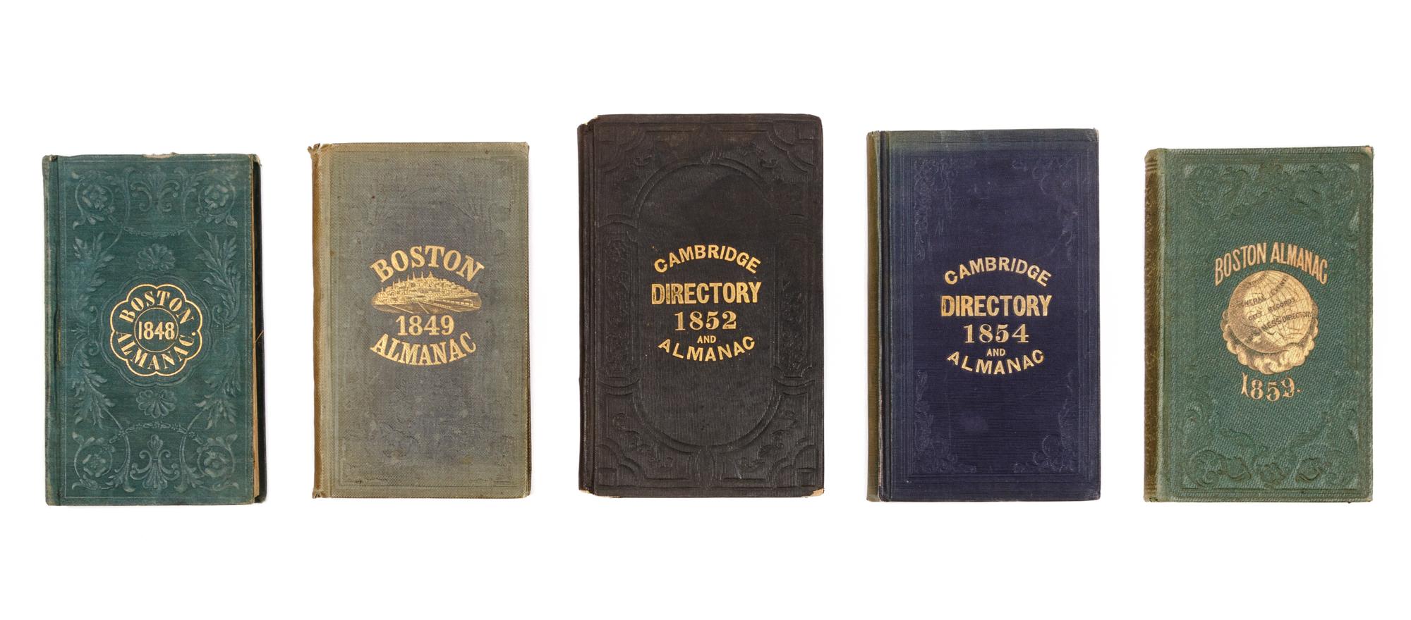 [BOSTON]. A group of 8 maps and directories for Boston and Cambridge, comprising: