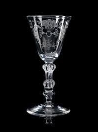 A Dutch Engraved Wine Glass