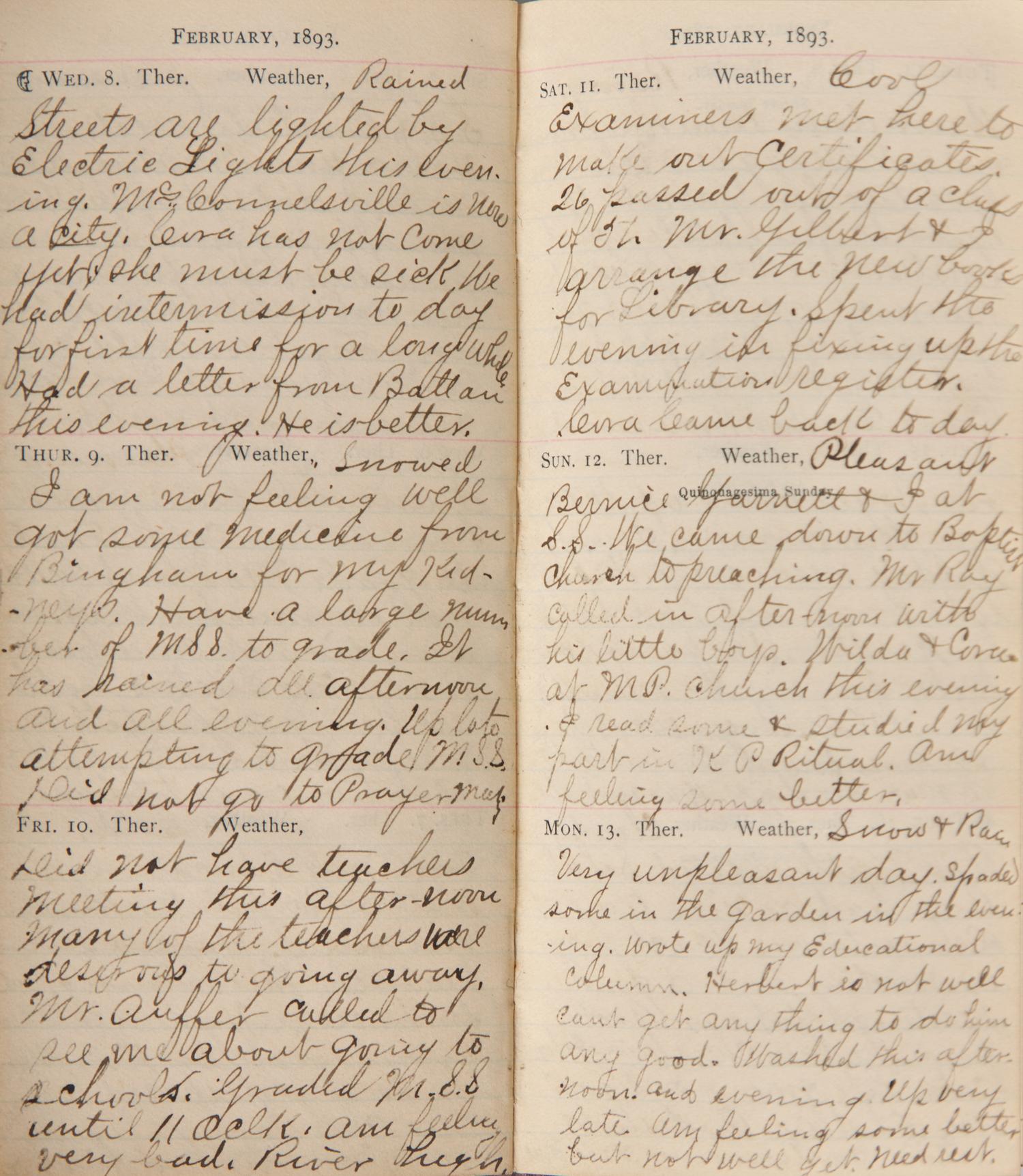 [Americana] [1893 Chicago World's Fair] Personal Diary of William M. Wikoff, with an Original Fair Ticket
