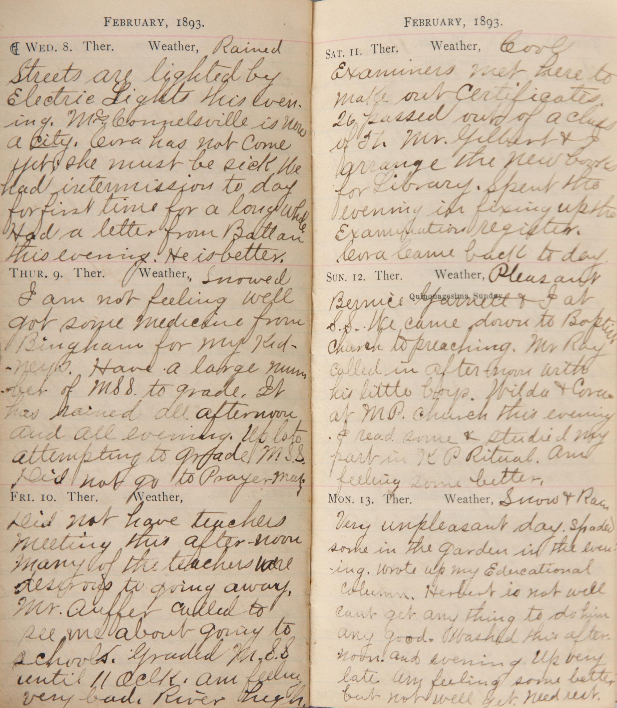 [Americana] [1893 Chicago World's Fair] Personal Diary of William M. Wikoff, with an Original Fair Ticket