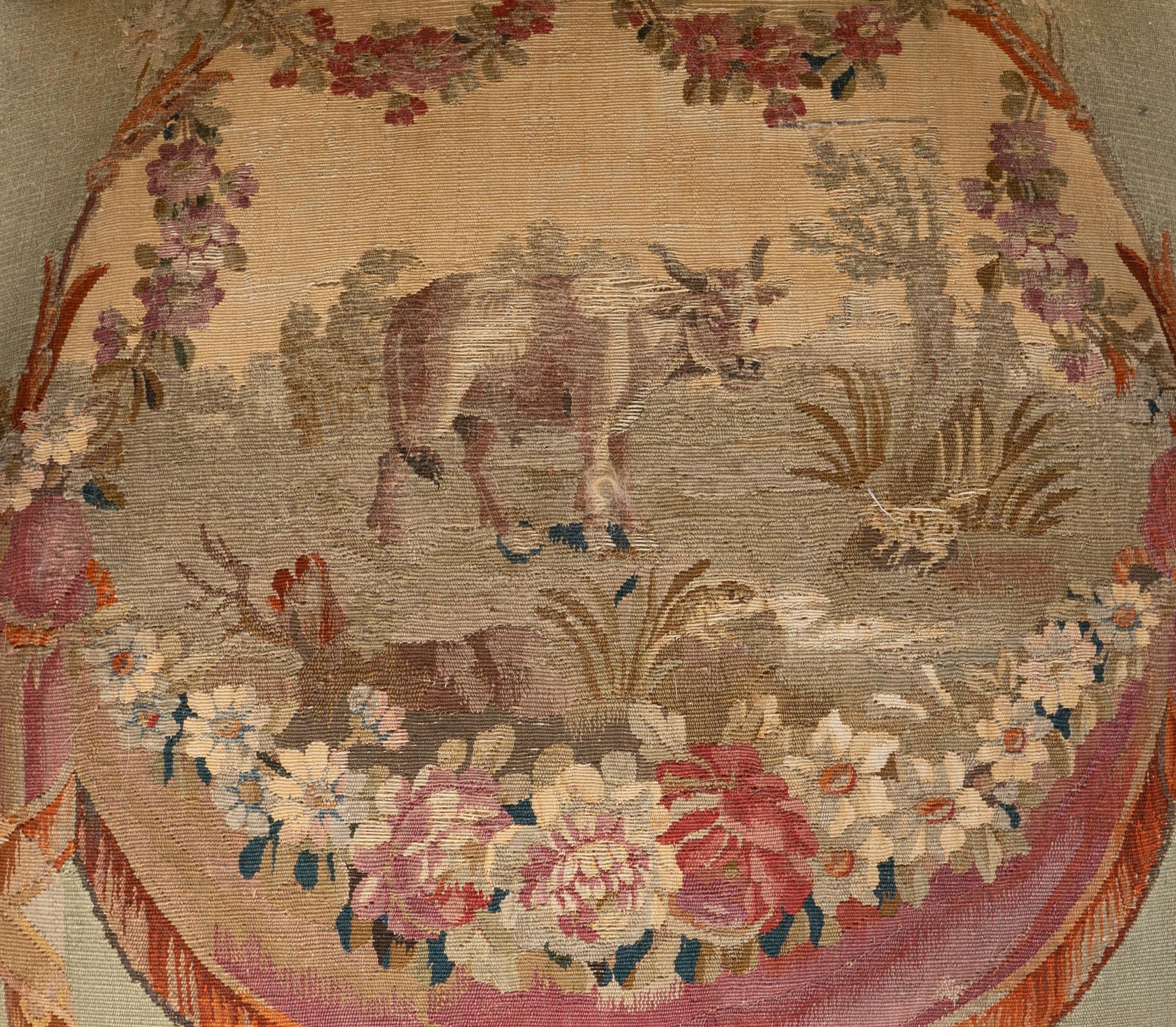 A Set of Four Louis XVI Style Giltwood Fauteuils with Tapestry Upholstery — 19TH CENTURY