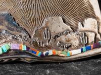 Matching Silver Cuff Bracelet and Belt Buckle