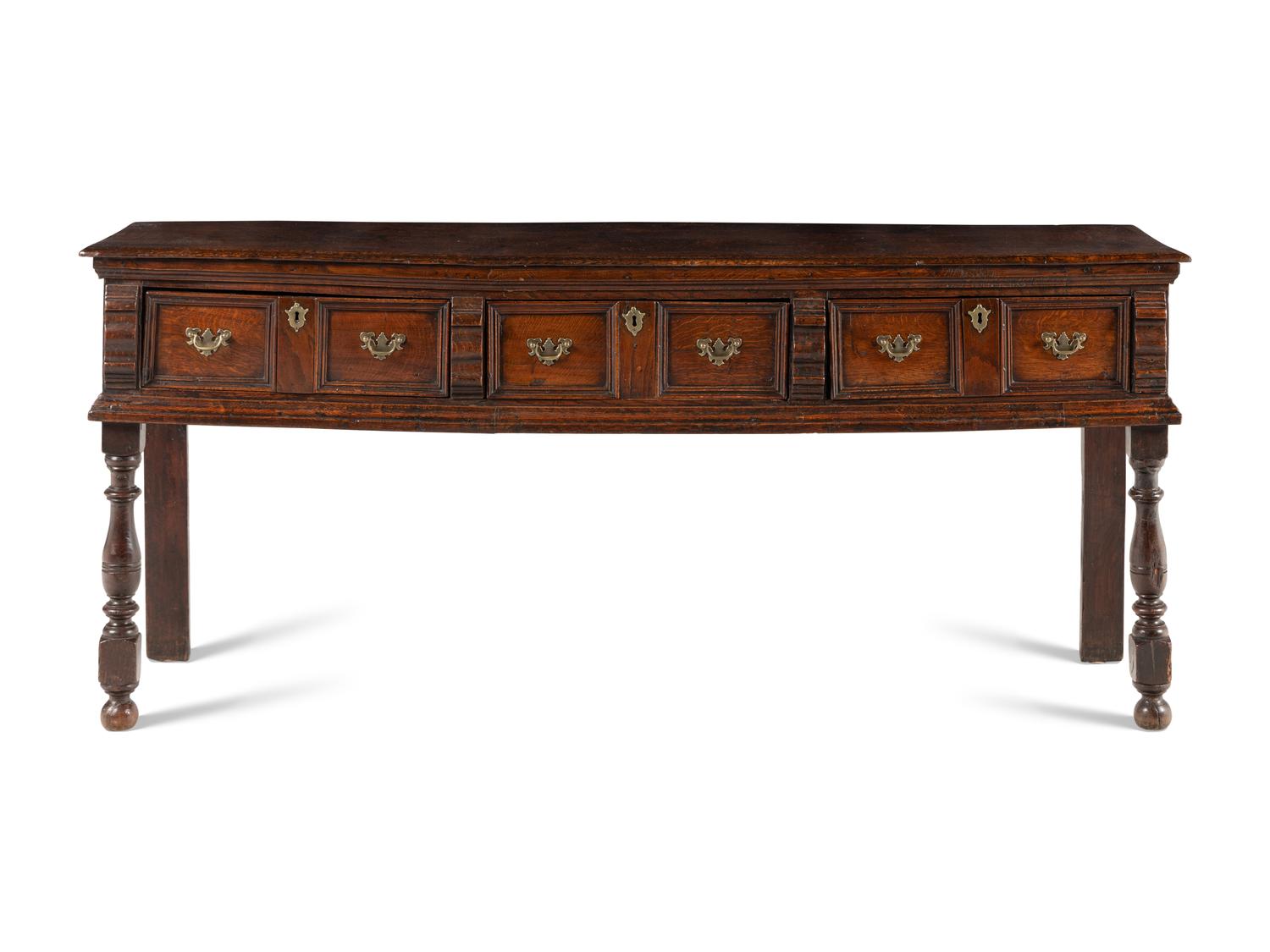 A Charles II Oak Sideboard