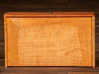 A Federal Inlaid Bird's Eye Maple and Mahogany Tambour Writing Desk