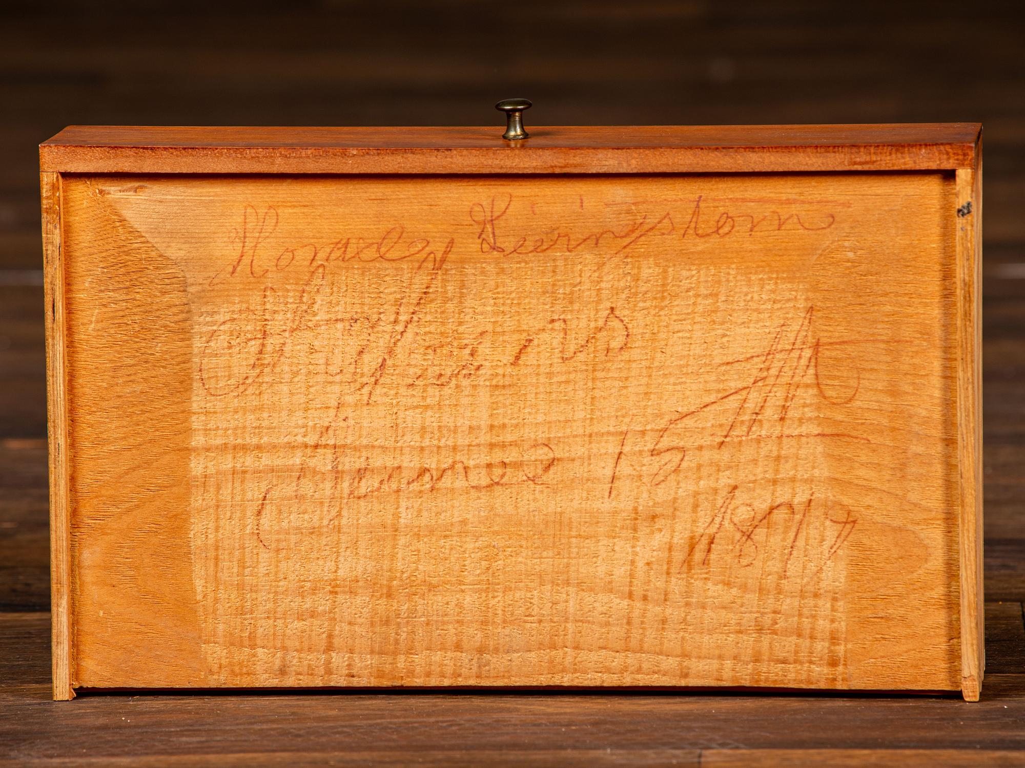 A Federal Inlaid Bird's Eye Maple and Mahogany Tambour Writing Desk